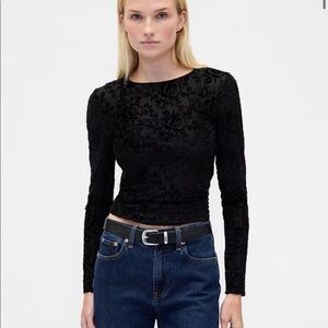 Gap burnout velvet top, medium tall